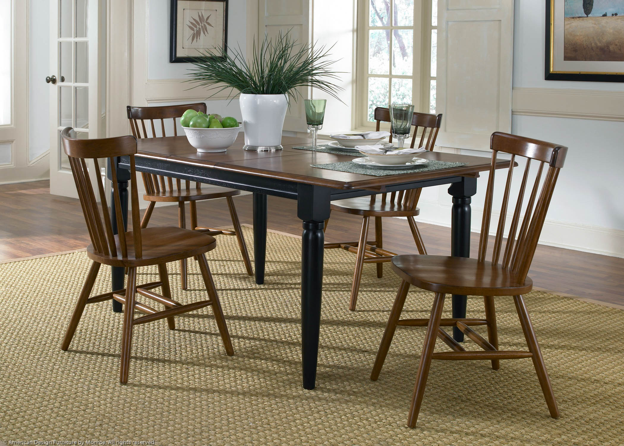 Nantucket Casual Table Pic 7 (Heading Butterfly Leaf Table (Black & Tobacco)